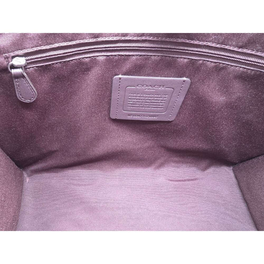 Coach Small Kelsey Pebbled Leather Satchel Bag β Deep Plum β Gold Hardware - Picture 14 of 16